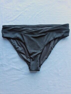 Jets Bikini Bottoms Swim Ribbed Dark Green Women's Size 12 CA 10 US